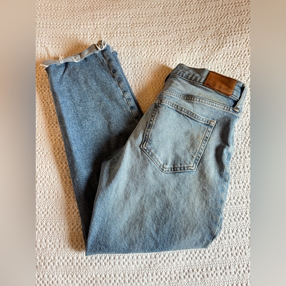 J. Crew Women's Straight Leg Jeans raw hemline size 27